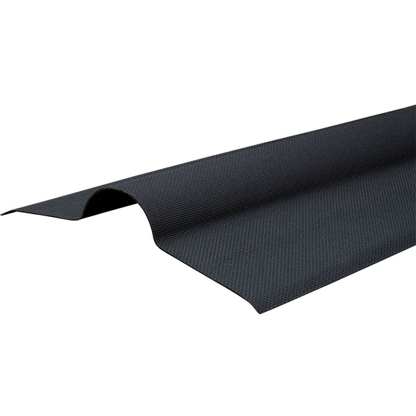 Bitumen Corrugated Roof Sheet Ridge Capping 450mm x 1000mm x 2.2mm (Black)